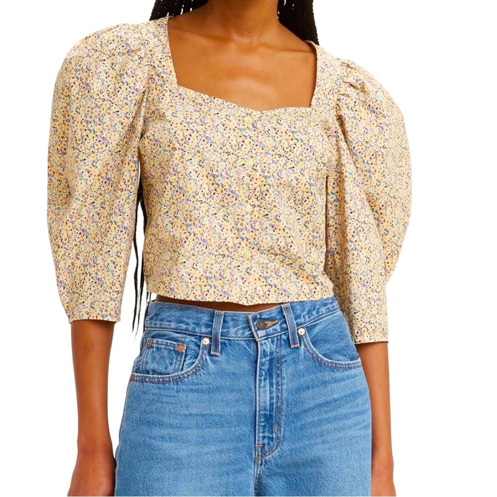Levi’s Floral Everyday Blouse ~ New ~ Crop